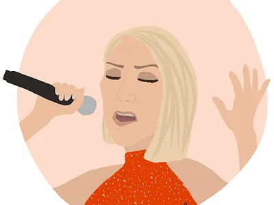 Celine celine dion digital portrait fan art illustration