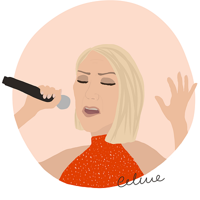 Celine celine dion digital portrait fan art illustration