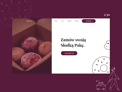 Challenge 3/30 animated ui challenge daily challange delivery donut ecommerce hover illustration motion motion ui product card product list sweets ui vector illustration