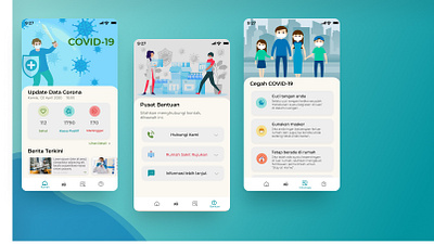 Covid 19 - Mobile App android app app app ui best design concept coronarender coronavirus covid 19 covid19 design dribble figma flat montserrat new roboto stayhome ui ux virus