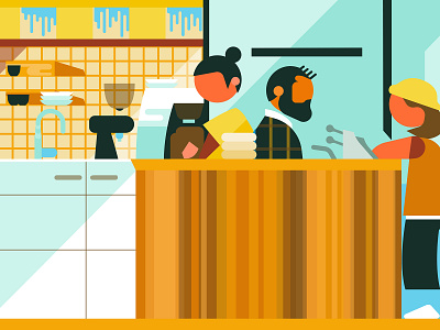 Fortitude Cafe, Edinburgh advertising cafe coffee coffee shop coffeeshop editorial illustration lifestyle people scenes travel vector