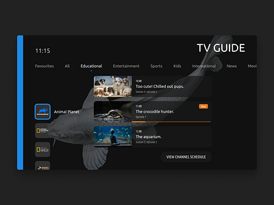 TV Guide for Android TV android tv smart tv tv guide ui video streaming