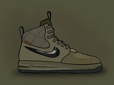 Quarantine Shoe Illustration #10 - Nike Lunar Duck Boot air art design illustration ipad line nike procreate shoe vector