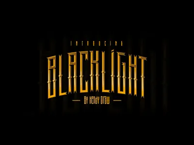 HD Black Light Font Hendy Draw design font font awesome font design fonts type typeface typogaphy