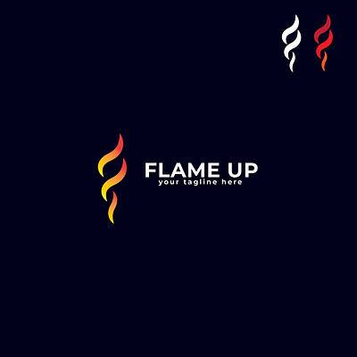 'Flame Up' Logo Design adobe illustrator adobe photoshop creative design creativelogo design f logo concept flame logo gradient graphicdesign lettermark lettermark logo logo logo designer logodesign logos minimal