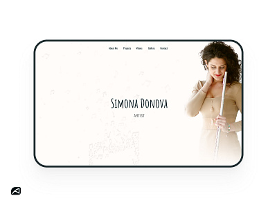 Musician Flutist Webpage art artist beige biography classic classy flute flutist minimal music music art music instrument musician webdesign webpage