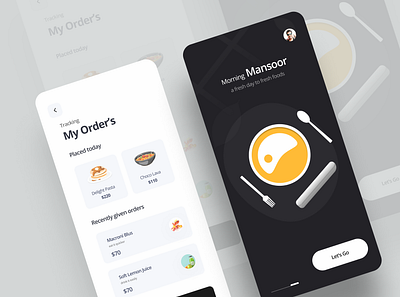 Fast food app-design app concept design idea illustration mansoor ui unlikeothers
