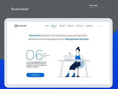 BusinessX art design illustration illustrator logo minimal ui ux web website