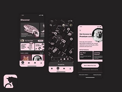 My Designflows 2020 bendingspoons challenge challenges clean design app designflows flat ios minimal monochrome pets pink simple