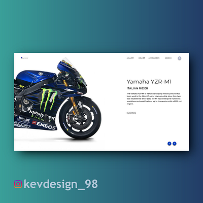 Yamaha of Valentino Rossi adobe design adobexd design design inspiration moto motogp ui userinterface ux webdesign website design