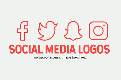 Social Media Line Icons Pack branding dashboard design flat icons graphic design icon icons icons design social media startup icon