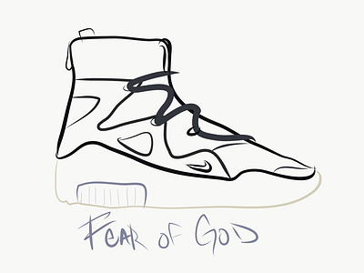 Nike Fear Of God adobe branding design hand drawn hand lettering illustration ipad library lineart logo logo design logotype nike orlando sneaker sneakerhead sneakers typography vector vectors