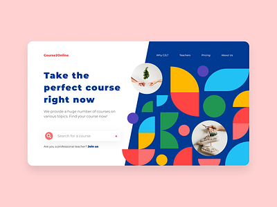 Daily UI #003 Landing Page Concept 003 course daily ui dailyui desktop figma illustration landing landingpage online ui uidesign uiux ux web design webdesign website