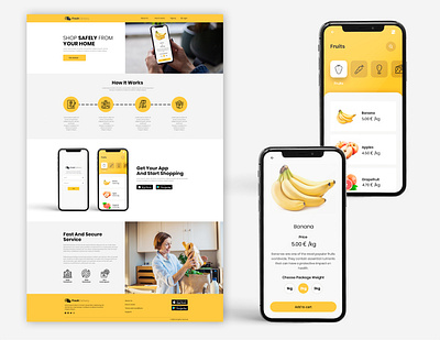 UX and Web design - Fresh Delivery design graphic design mobile app design photoshop ui ux webdesign website website design