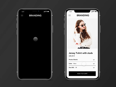 Branding - Fashion Store (Mobile) clothes dark ui design fashion gucci interaction market marketplace mobile mobile app monochrome prada protopie scroll sketchapp store ui uiux ux vans