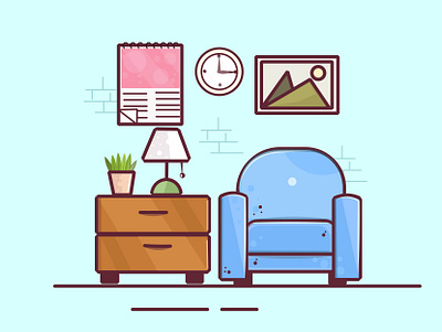 stay at home art design flat graphics design icon illustration illustrator logo typography vector
