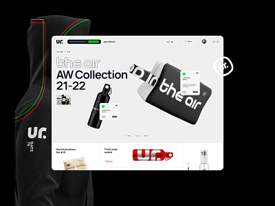 UR.store branding clean clothes desktop interface store ui ux