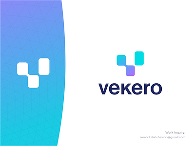 Vekero Logo Design brand branding brandmark color design gradient identity letter logo logo design logo designer logo mark logodesign logos logotype mark monogram symbol thefalcon v logo