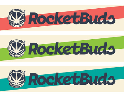 Rocket Buds Case Study 2d astronaut badge brand branding cannabis helmet illustration logo logomark logotype marijuana nasa planet pot rocket ship space stars weed