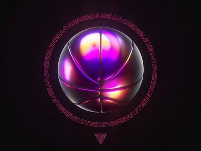 Hello Dribbble! 3d 3d render abstract art direction branding cinema 4d cinema4d hello dribble hellodribbble hi dribbble logo octane octanerender