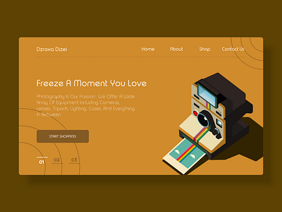 Camerashop UI Concept adobe xd bold colors camera clean design design landing page shopping simplicity tbilisi ui ui ux ui design uidesign ux ui vintage camera website