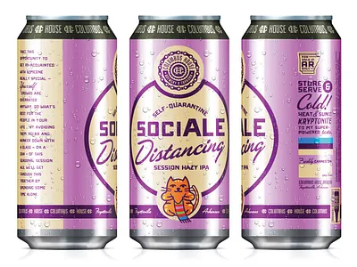 SociALE Distancing cat columbus house corona covid covid19 craftbeer fayetteville hazy ipa ipa knitting localbeer social distancing