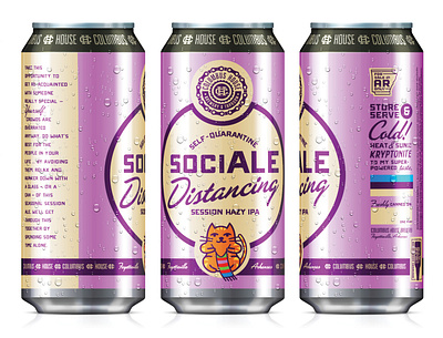 SociALE Distancing cat columbus house corona covid covid19 craftbeer fayetteville hazy ipa ipa knitting localbeer social distancing