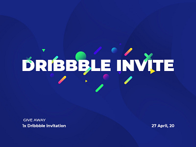 Grab your invite II blue branding clean color palette colorful creative dribbble invite giveaway invitation invite invite giveaway liquid player shape ui vector