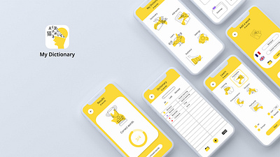 My Dictionary app app design design designsystem dictionary education illustration ui userflolw userjourney userpersona ux xd