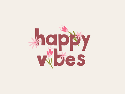 Happy Vibes design graphic handlettering illustration lettering t shirt design t shirt graphic tshirt art