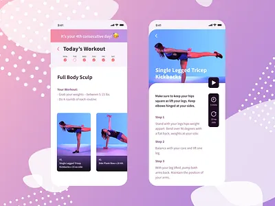 Bi-weekly UI Challenge 01 - Workout of the Day 100 days of ui challenge daily ui challenge weekly challenge xd ui challenge