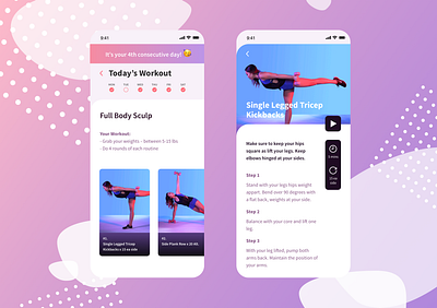 Bi-weekly UI Challenge 01 - Workout of the Day 100 days of ui challenge daily ui challenge weekly challenge xd ui challenge