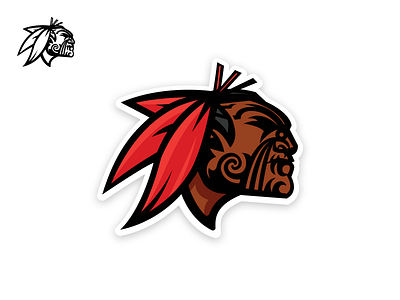 Kahuku Mascot Ta Moko illustration logo