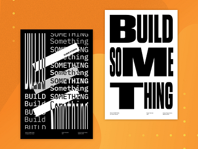 Build Something - Kinetic Posters 007 & 008 after effects animation design kinetic poster poster type poster