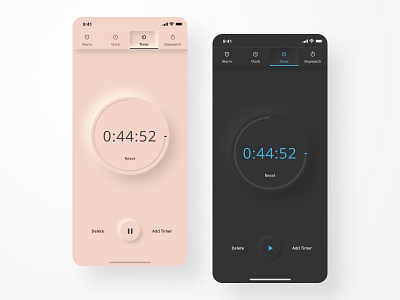 Daily UI 014 - Countdown Timer app dailyui design minimal neumorphic neumorphism ui ux web