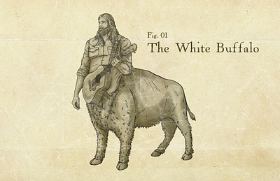 The White Buffalo adobe photoshop bison buffalo illustration