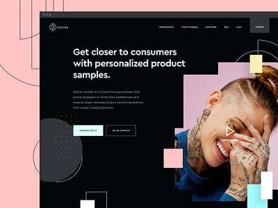 Odore Website Dark Mode b2b colorful dark fashion homepage perfumes product ui ux web