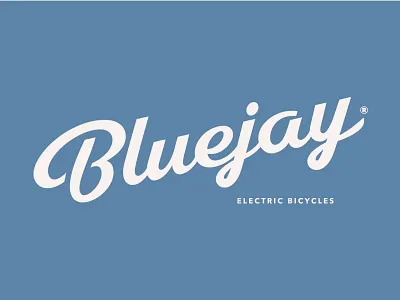 Bluejay Electric Bicycles Logo bicycle bike brand identity calligraphy custom lettering logo logotype retro type typography vintage