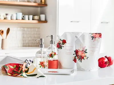 Grove Collaborative brand identity branding cleaning designsake studio florals fruits gouache grove collaborative home illustration packaging painting spring