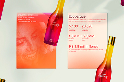 Sistema gráfico para la promoción de perfume, Natura argentina branding design natura