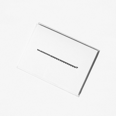 wuzzzzuppppppp? druk greeting card gt america scary movie typogaphy