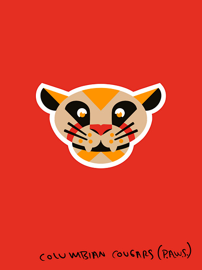 Columbian Elementary Cougars athletics brand branding cougar elementary icon identity illustration kids logo mascot school sports