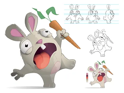 Critter Character Design character design character sheet creature creature design disney style illustration illustrator procreate rabbits