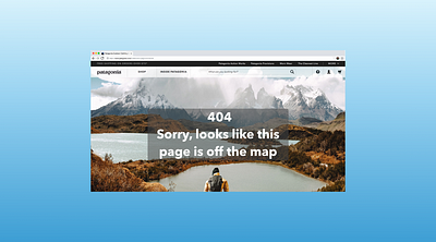 Daily UI 008 404 daily ui 008 dailyui design dont hire me offthemap outdoors patagonia uidesign