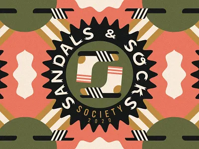 Sandals & Socks badge badgedesign illustration indoor badge indoor badge challenge sandals sandals socks slides socks