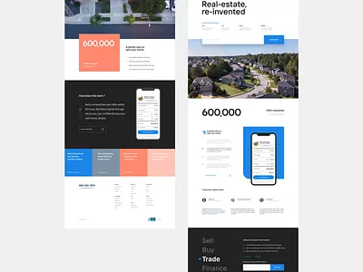 Homepage concepts brand house housing layout minimalist design opendoor real estate ui web
