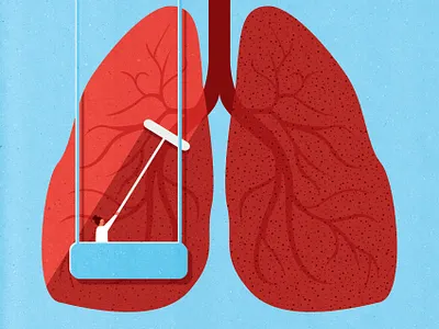 Lung Donorship conceptual donor editorial editorial illustration health illustration illustrator lungs medical medicine science textured vector