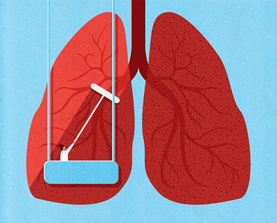 Lung Donorship conceptual donor editorial editorial illustration health illustration illustrator lungs medical medicine science textured vector