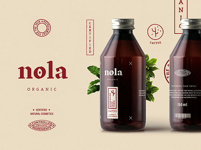 nola organic – Branding allyoursisland branding brandinginspiration brandmark cactus cosmetic design designinspiration distressed graphicdesign illustration natural organic typography vegan