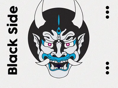 Black side branding design illustration logo